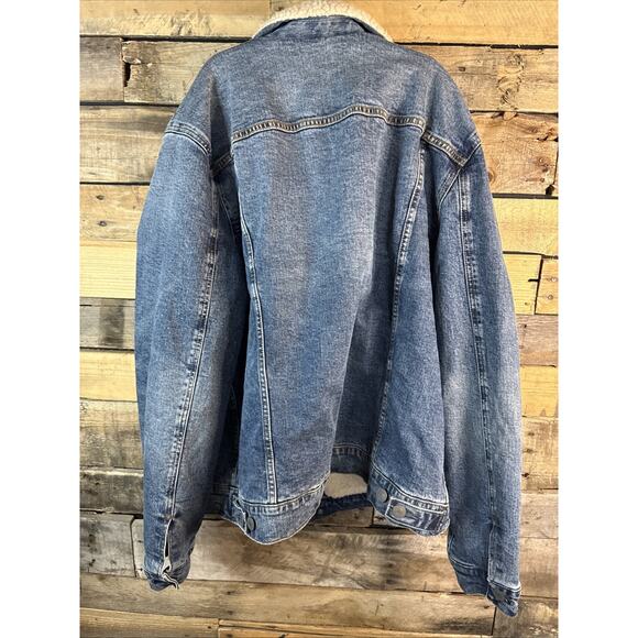 Men's American Eagle Sherpa Lined Jean Jacket XL - Picture 6 of 6